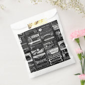 不気味なハロウィーン新聞アンティークブラック フェイバーバッグ (封をした状態)