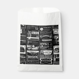 不気味なハロウィーン新聞アンティークブラック フェイバーバッグ