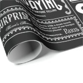 不気味なハロウィーン新聞アンティークブラック ラッピングペーパー (ロールコーナー)