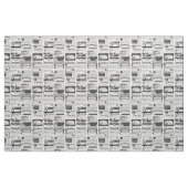 不気味なハロウィーン新聞アンティーク白 ファブリック (ファットクウォーター)