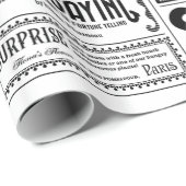 不気味なハロウィーン新聞アンティーク白 ラッピングペーパー (ロールコーナー)