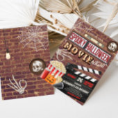 不気味なハロウィーン映画の夜の誕生日パーティー 招待状