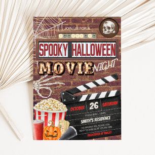 不気味なハロウィーン映画ナイトパーティー 招待状