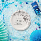 不気味なハロウィーン誕生日パーティースパイダーウェブ ペーパープレート (パーティー)