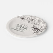 不気味なハロウィーン誕生日パーティースパイダーウェブ ペーパープレート (アングル)