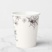 不気味なハロウィーン誕生日パーティースパイダーウェブ 紙コップ (左)