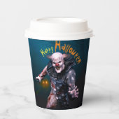 不気味なハロウィーン3D怖いピエロ 紙コップ (正面)