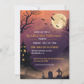 不気味なハロウィーン | マンショ幽霊のよく出るンゴシック 招待状 (正面)