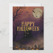 不気味なハロウィーン | マンショ幽霊のよく出るンゴシック 招待状 (裏面)