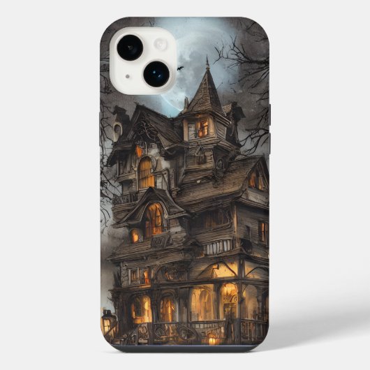 不気味なハロウィーン – 背景iPhoneケース iPhoneケース (裏面)