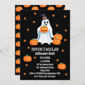 不気味なハロウィーンBashキッズ招待状 招待状 (正面/裏面)