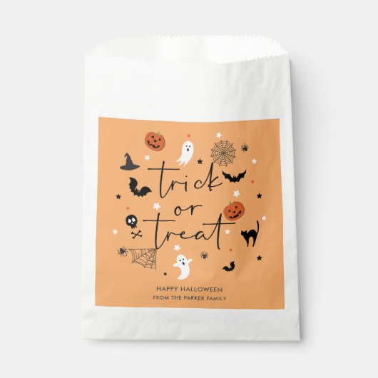 不気味なハローウィンパーティオレンジ フェイバーバッグ (正面)