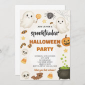 不気味なハローウィンパーティカード 招待状 (正面/裏面)