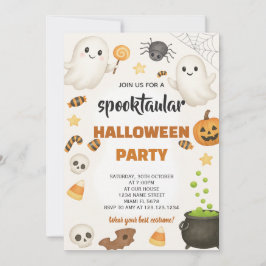 不気味なハローウィンパーティカード 招待状