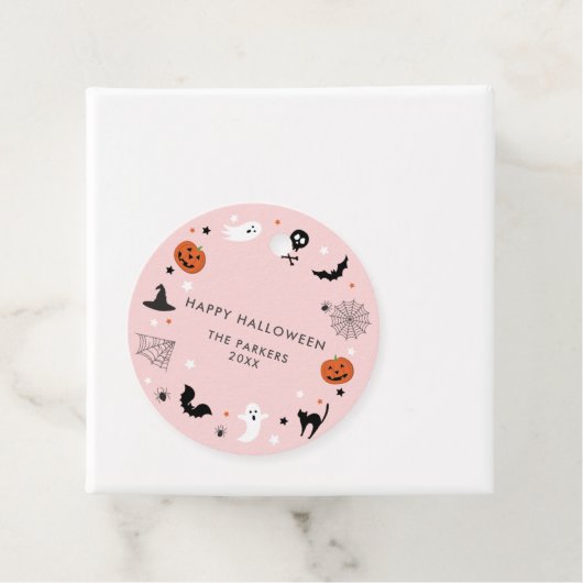 不気味なハローウィンパーティピンク フェイバータグ (インサイチュ)