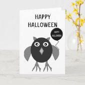 不気味なハローウィンパーティフクロウカスタムの名刺 カード (黄色い花)