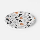 不気味なハローウィンパーティプレート白 ペーパープレート (アングル)