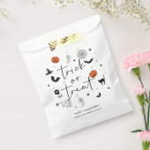 不気味なハローウィンパーティ白 フェイバーバッグ (封をした状態)