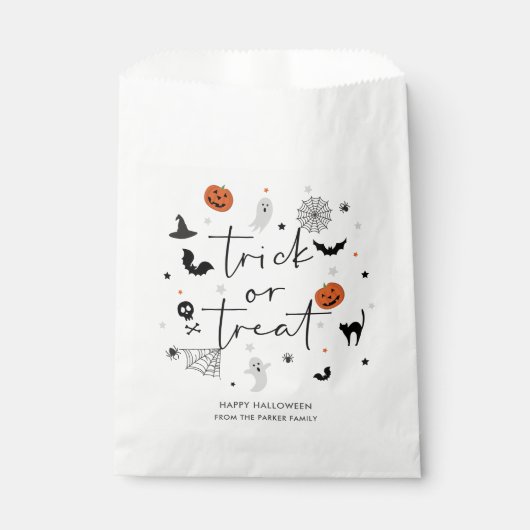 不気味なハローウィンパーティ白 フェイバーバッグ (正面)