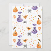 不気味なハローウィンパーティ、衣装、モンスター 招待状 (裏面)