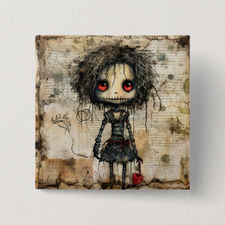 不気味なハート 缶バッジ