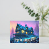 不気味なハ幽霊のよく出るウス |ハッピーハローウィン ポストカード (スタンド正面)