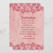 不気味なバレンタイン 招待状 (正面/裏面)