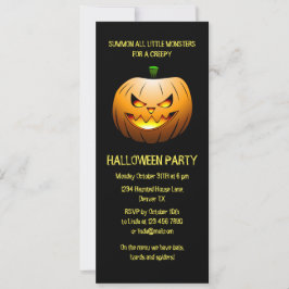 不気味なバーニングハロウィーンパンプキン招待状 招待状