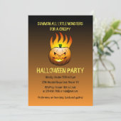不気味なバーニングハロウィーンパンプキン招待状 招待状 (スタンド正面)