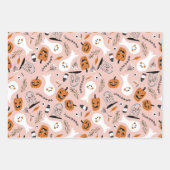 不気味なパステルハロウィーンギフト ラッピングペーパーシート (正面)