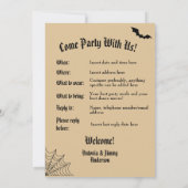 不気味なビクトリアンガールハロウィーン招待状 招待状 (裏面)