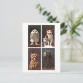 不気味なビクトリアン動物ヴィンテージはがき ポストカード (スタンド正面)