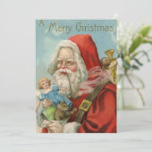 不気味なビンテージサンタのクリスマスカード シーズンカード (スタンド正面)