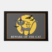 不気味なビーチングキャットハロウィーン ドアマット (正面)