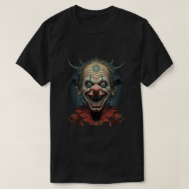 不気味なピエロで不気味な笑みを浮かべる Tシャツ