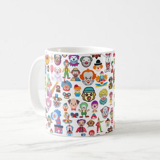 不気味なピエロサーカスおもしろいマグ コーヒーマグカップ (正面左)
