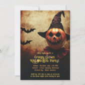 不気味なピエロハロウィーンバッシュ招待状 招待状 (正面)