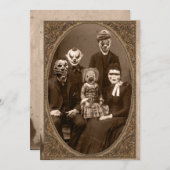 不気味なピエロファミリーハローウィンパーティ 招待状 (正面/裏面)