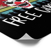 不気味なピエロヴィンテージレトロ怖い悪ホラーハロ ポスター (角)