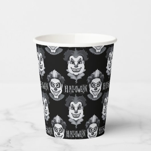 不気味なピエロ不気味ハローウィンパーティ 紙コップ (左)
