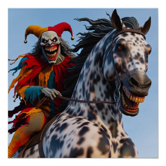 不気味なピエロ乗馬 ポスター (正面)