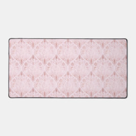 不気味なピンクとローズゴールド デスクマット