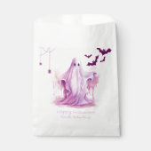 不気味なピンク幽霊こうもりスパイダーズハッピーハローウィン フェイバーバッグ (正面)