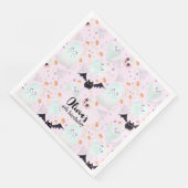 不気味なピンク スタンダードカクテルナプキン (コーナー)