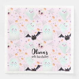 不気味なピンク スタンダードカクテルナプキン