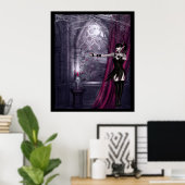 不気味なファンタジーの女の子 ポスター (ホームオフィス)