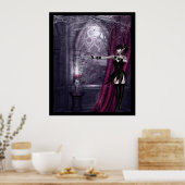 不気味なファンタジーの女の子 ポスター (キッチン)