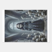 不気味なファントム人形トリオ – Decopage - ラッピングペーパーシート (正面2)