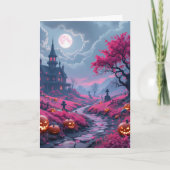不気味なフクシアのハロウィン邸宅 カード (正面)
