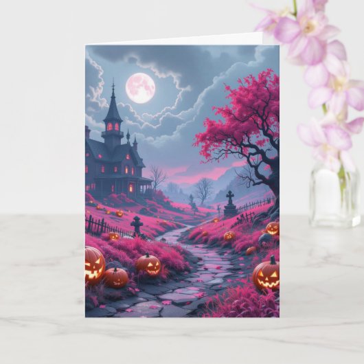 不気味なフクシアのハロウィン邸宅 カード (蘭)